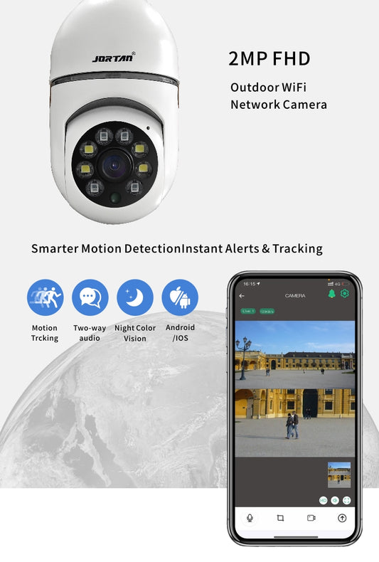 Caméra de Caméra de Surveillance WiFi Extérieure 2MP Full HD